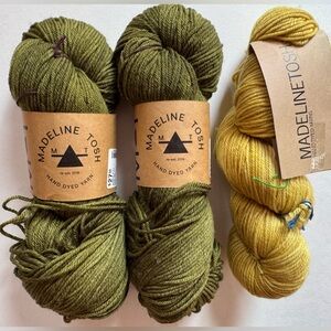 3 skein Mad Tosh bundle.  2 Tosh Dk/1 Vintage.